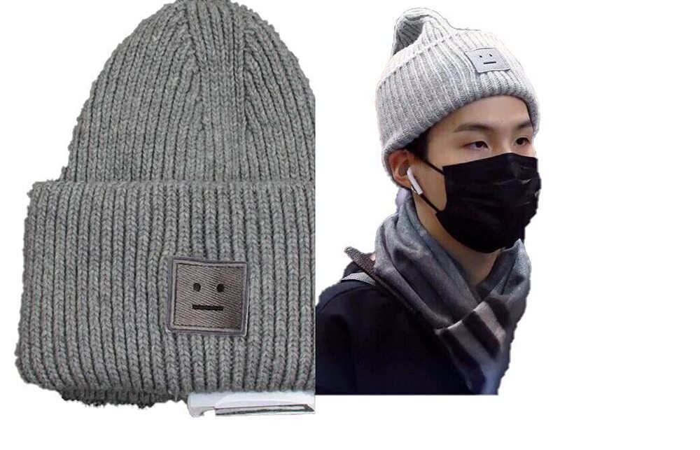 2546 Jimin SUGA Beanie Bon Voyage 3 AIR Port Look Love Yourself Idol Gray
